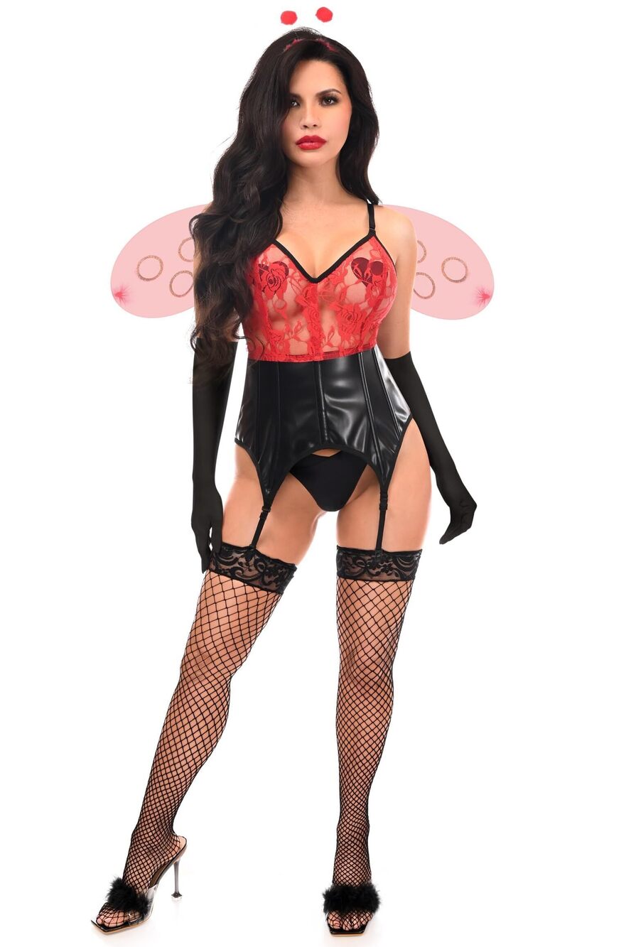 6290 Lavish 4 PC Sexy Ladybug Lingerie Costume 2X